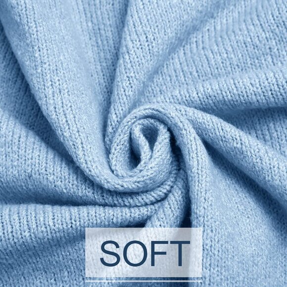 Women's Ugly Christmas Blue Sweater Funny Santa Knit Pullover Holiday Party Top - Picture 4 of 5